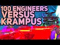 100 engineers vs krampus  tower defense simulator