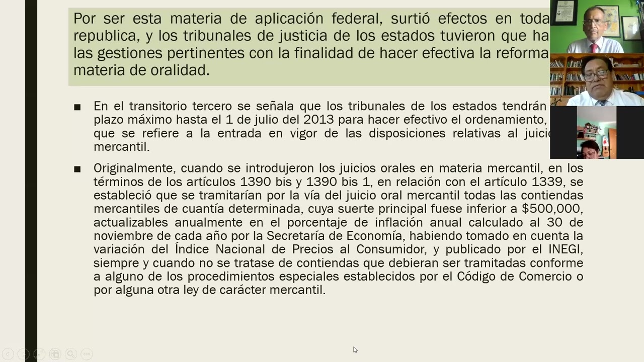 Curso-Taller: Juicios Orales Mercantiles | Principios Generales del Juicio Oral Mercantil en México.
