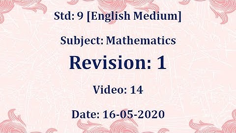 Std9 Maths Revision1