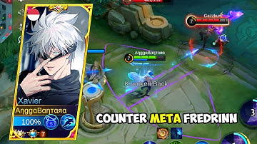 TROUBLE WITH META HERO FREDRINN JUNGLER?? | XAVIER USER MUST TRY THIS ONE SHOT BUILD 2023 - MLBB