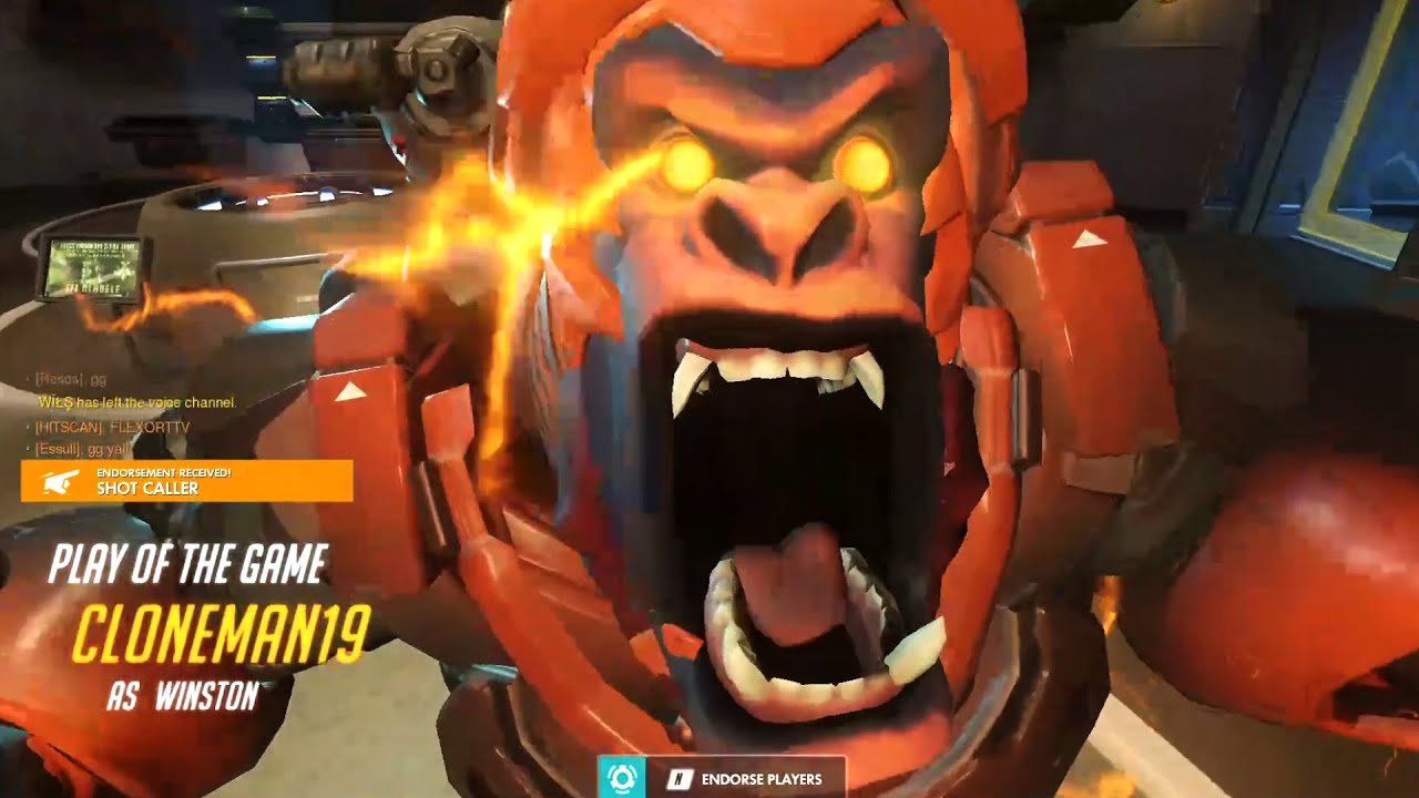 Cloneman16 Winston God - POTG! [ Overwatch Season 26 Top 500 ]