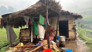 rainy day village || walking tour on a rainy day || rain with mountain village || TheVillageNepal