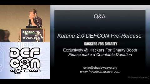 DEFCON 18:  Katana: Portable Multi-Boot Security Suite 3/3