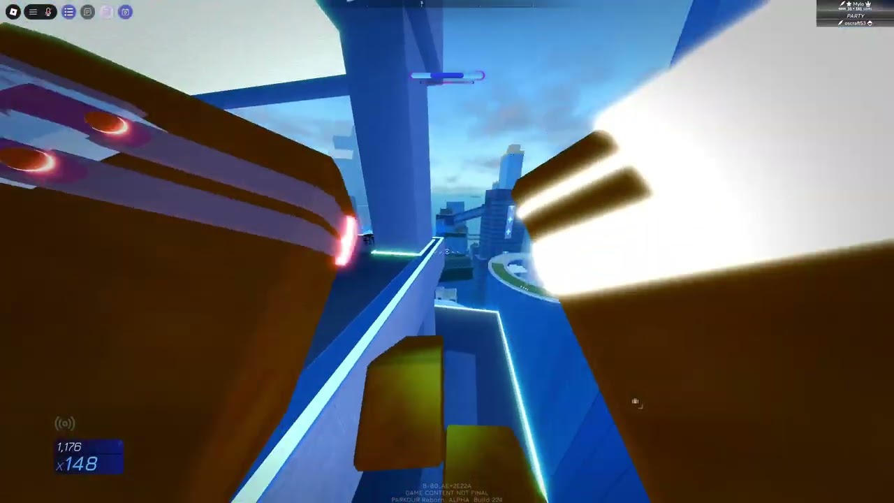 [Roblox parkour reborn alpha 1.71] Zephyr outside alternative route