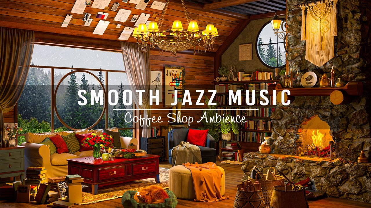 Smooth Jazz Music in Cozy Coffee Shop Ambience for Studying, Unwind☕Relaxing Jazz Instrumental Music