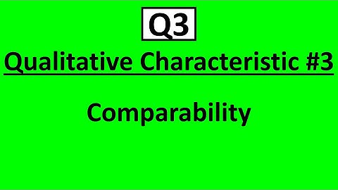 Q3 Qualitative Characteristic #3: Comparability