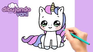 COMO DIBUJAR UN UNICORNIO PASO A PASO - DIBUJOS KAWAII - DIBUJOS FACILES - HOW TO DRAW UNICORN