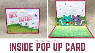 Lawn Fawn Stitched Hillside Pop Up Card With Cricut Create A Critter