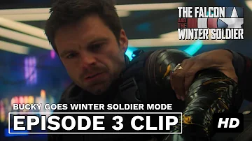 Bucky goes Winter Soldier Mode | The Falcon and the Winter Soldier Episode 3 | HD CLIP