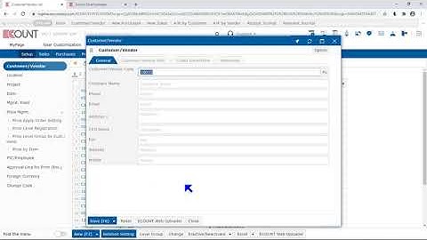 [ECOUNT Practice] Inventory I - Setup - Customer Vendor - General tab