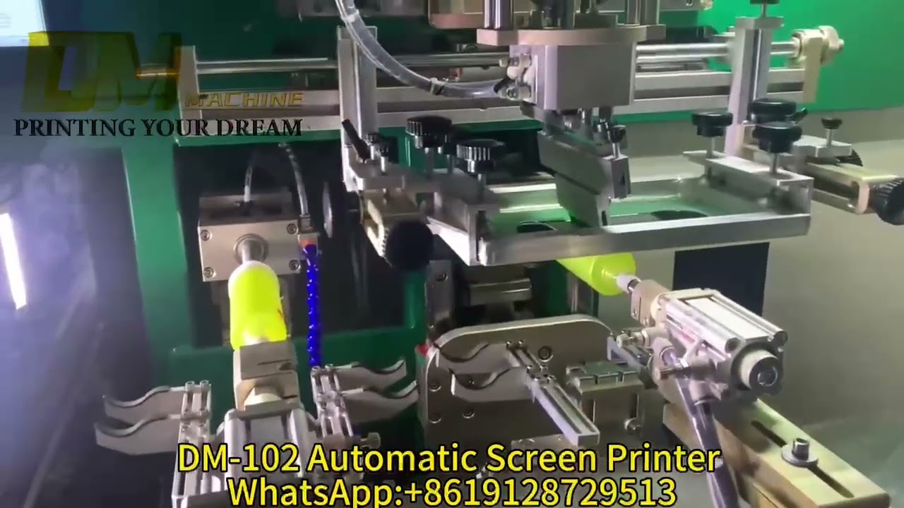 DM 102 Automatic Screen Printing Machine Round Plastic Bottle