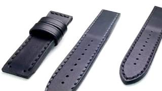 Нandmade U-Boat watch strap "black on black".