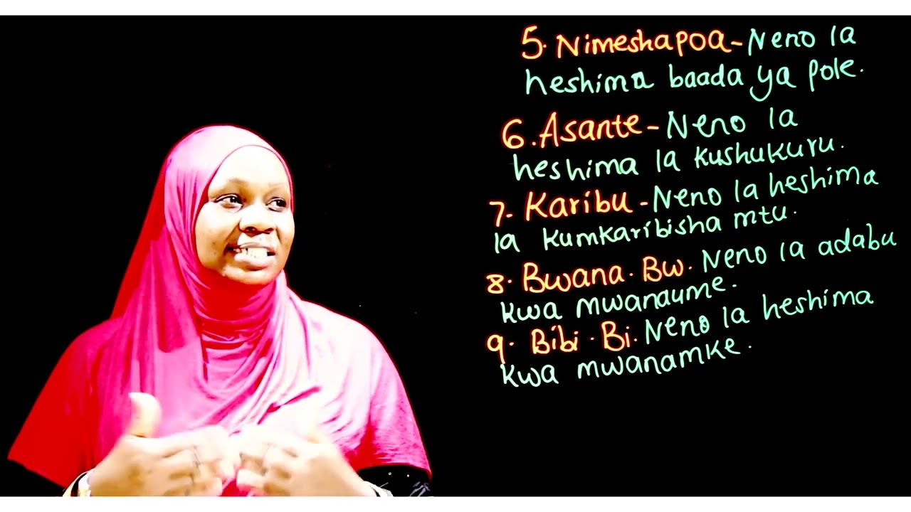 Gredi 2 Kiswahili Mwalimu Rehema - Maneno ya adabu na heshima