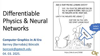 Famous Differentiable Physics & Neural Networks | Guest Lecture for "Computer Graphics in AI Era" Wealth