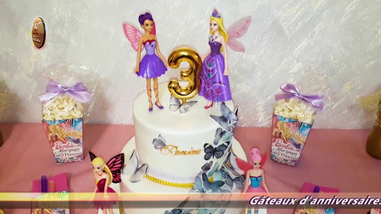 Gateau D Anniversaire Theme Barbie Youtube