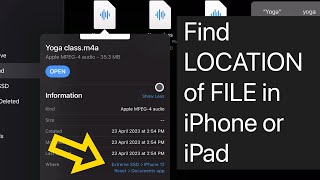 How to find File location in iPad files app and find duplicate files