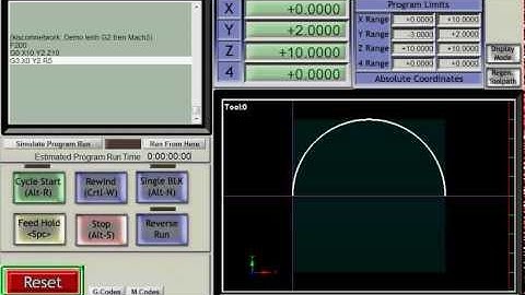 Mô phỏng Gcode - G03 (Mach3)