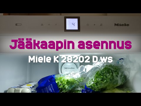 Uuden jääkaapin asennus - Miele K 28202 D ws