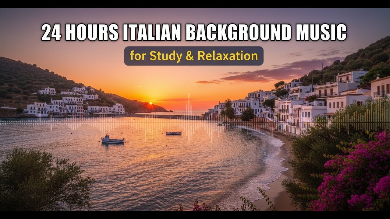 24 Hours Italian Background Music for Study & Relaxation