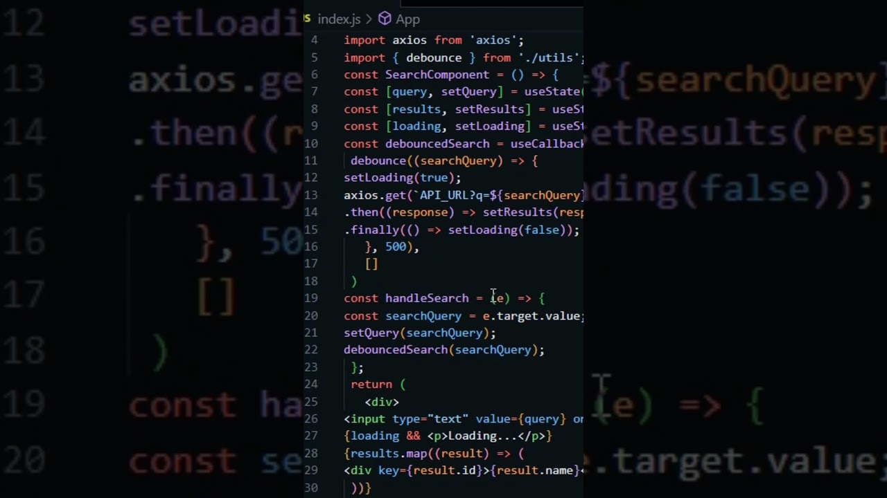 Building a React Search Component with Debouncing  React JS