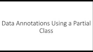 Data Annotations Using a Partial Class - 17 - ASP.NET MVC 5 in Arabic