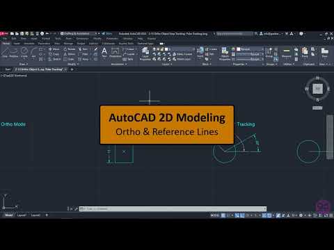 2-14 Adjusting the drawing environment, Ortho and Reference lines (AutoCAD 2023)