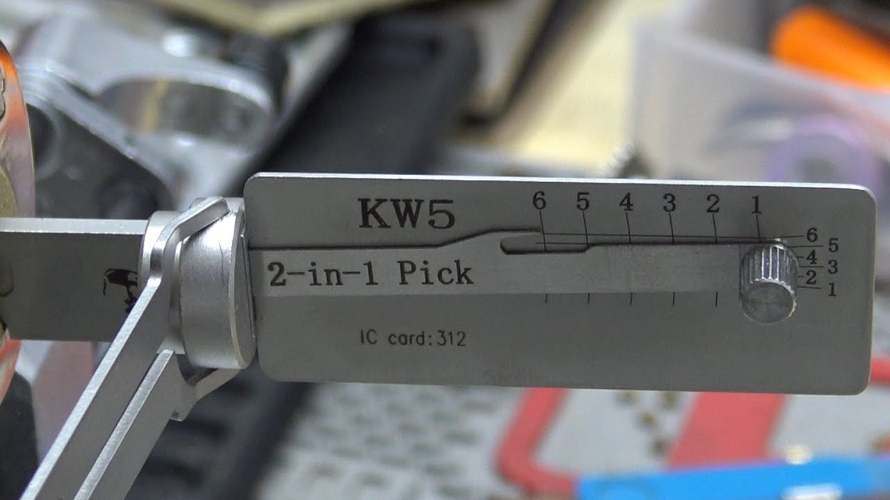 Schlüsseldienst Lishi 2 in 1 Werkzeuge KW5 für Tür Zivilschloss