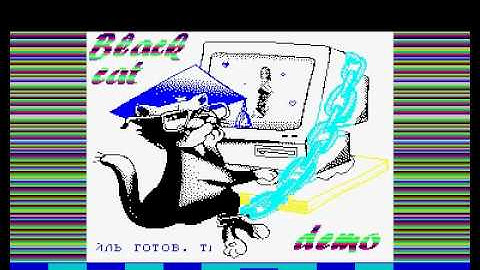 Blackcat by Mick / Mikhail Tarasov (ZX Spectrum border intro DiHALT 2012)