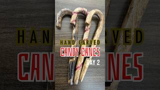 CANDY CANES! Day 2 #carving #woodworking #woodcarving #hobby #candy #candycane