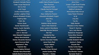 Scrolling of the Graduates Names