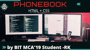 1. Phonebook (Basics level project)using html+CSS