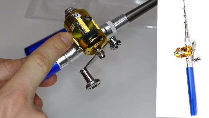 Portable Pocket Telescopic 38inch Mini Pen Shape Fishing Rod and Reel Combo  - Great Gift!!! [4K] 