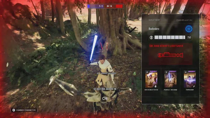 Block glitching Kenobi emotes on me and then leaves | Battlefront 2 Toxic HvV gameplay