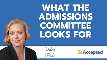 What is the Duke MEM Program Looking for in Applicants?