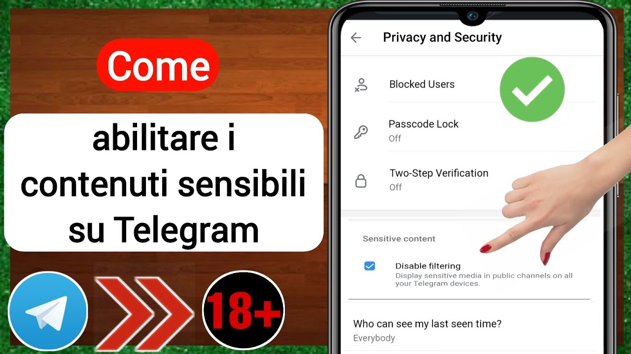 Come abilitare i contenuti sensibili su telegram iphone abilita