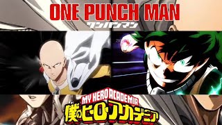 One Punch Man / Boku no Hero Academia | Opening Comparison (THE HERO !!) [ FANMADE ] #32