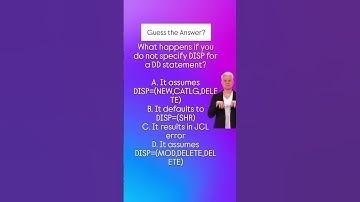 What Happens If DISP is Not Specified in JCL? | JCL Interview Question