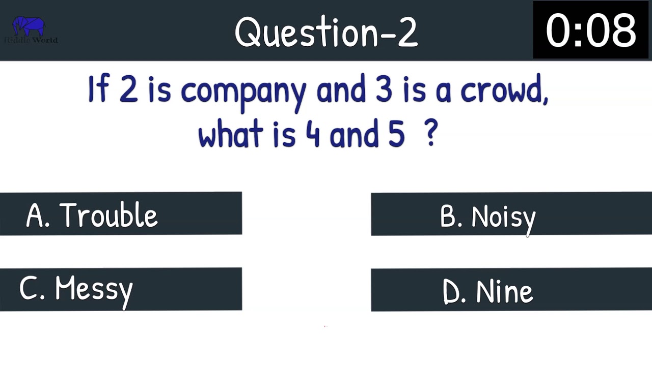 One Minute Riddles And Brain Teasers With Answers 034| Easy Riddles ...