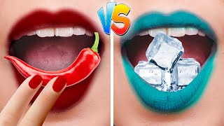 TANTANGAN MERAH VS BIRU ﻿|| Tantangan Makan Hanya 1 Warna Selama 24 Jam dari GOTCHA