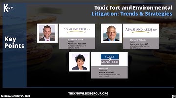 Key Points Segment: Toxic Tort and Environmental Litigation CLE