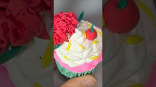 The satisfying process of making a clay cupcake ✨ #Shorts