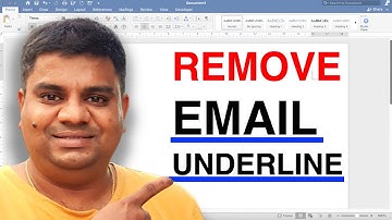 How To Remove Underline From Email Address In Word