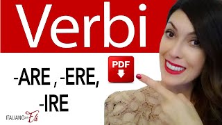 VERBI ITALIANI 3 coniugazioni - ITALIAN VERBS 3 conjugations - Verbos italianos 3 conjugaciones