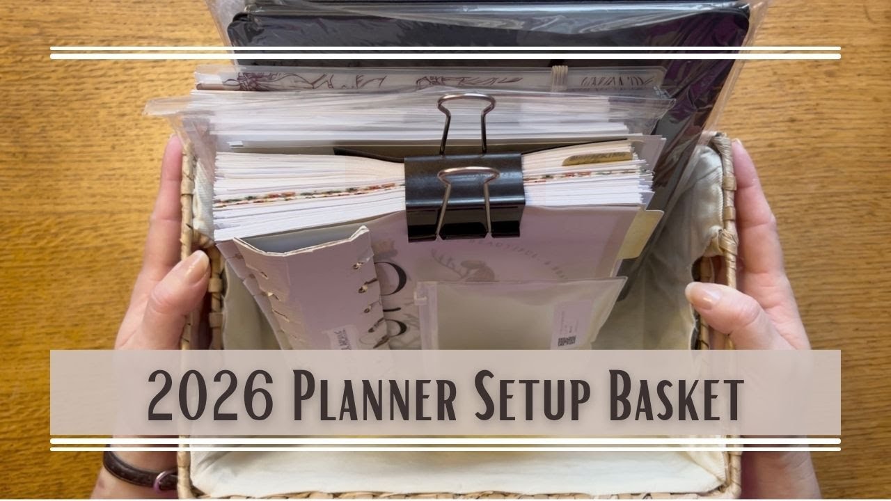 Моя корзина для планирования на 2026 год | Подготовка к Новому году с помощью ежедневника от Джейн