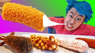 EATING KOREAN CORN DOGS (Mukbang Challenge)