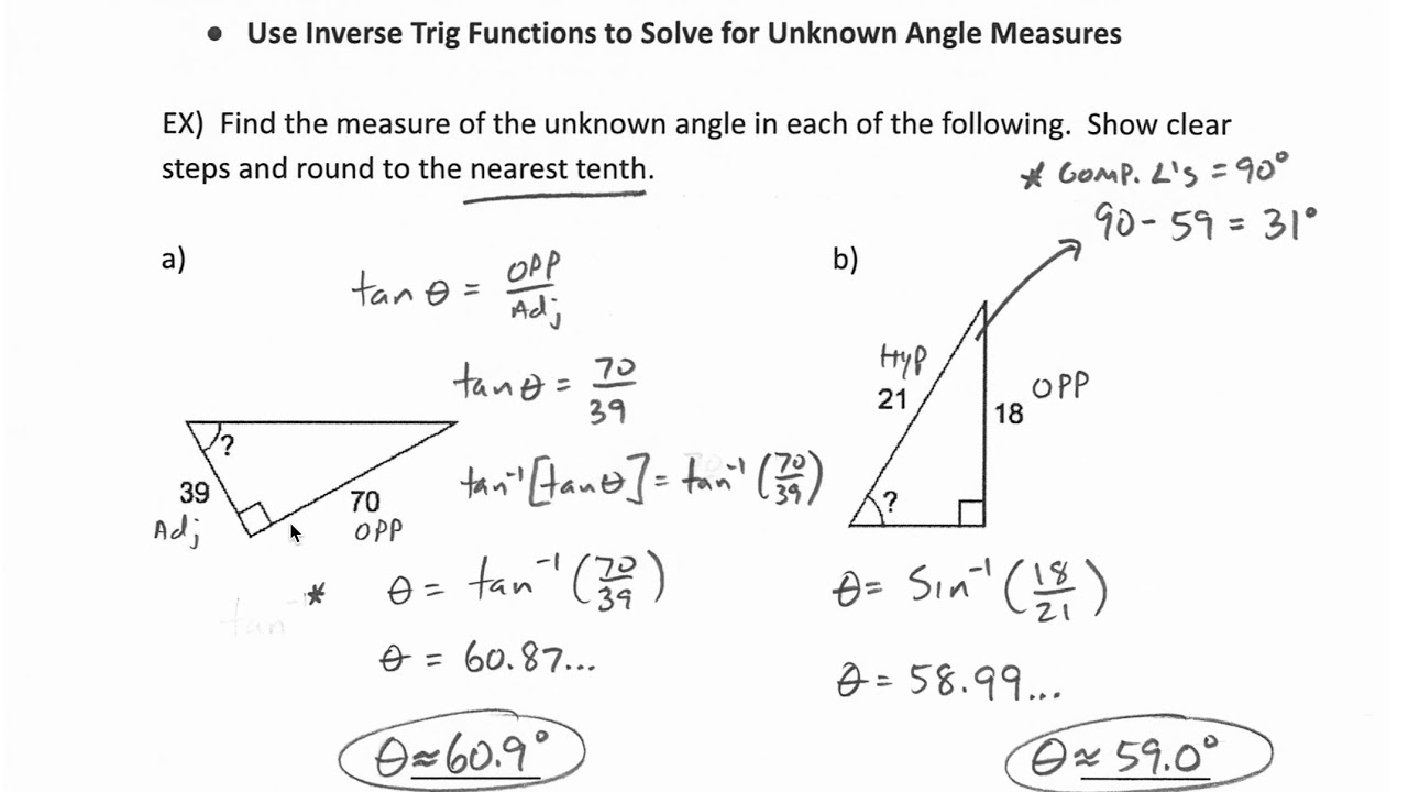 inverse trig functions problem solving