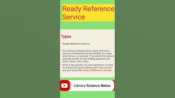 Ready Reference Source/Service