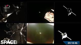Russian spacecraft docks to Space Station in multi-view time-lapse