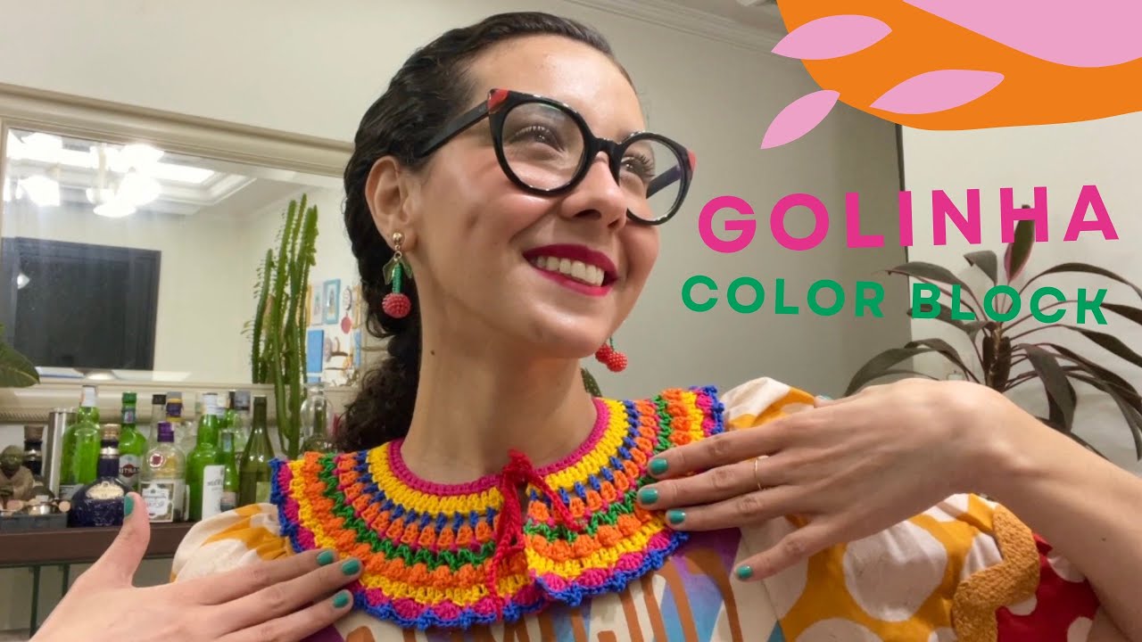 GOLINHA COLOR BLOCK - CROCHÊ - YouTube