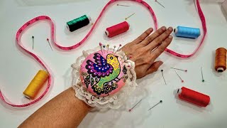 Wrist band / Table top pin cushion 